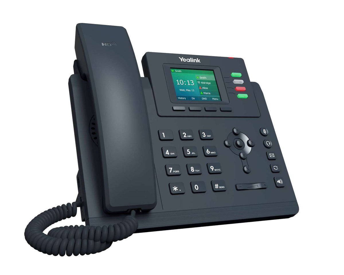 YEALINK (SIP-T33G) 4 LINE GIGABIT IP PHONE WITH HANDSET, 2.4" LCD SCREEN