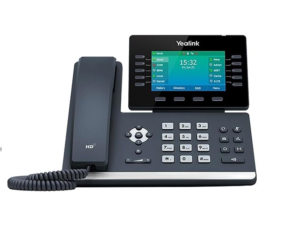 YEALINK (SIP-T54W) 16 LINE IP PHONE WITH HANDSET,BLUETOOTH AND WIFI,4.3" LCD SCREEN