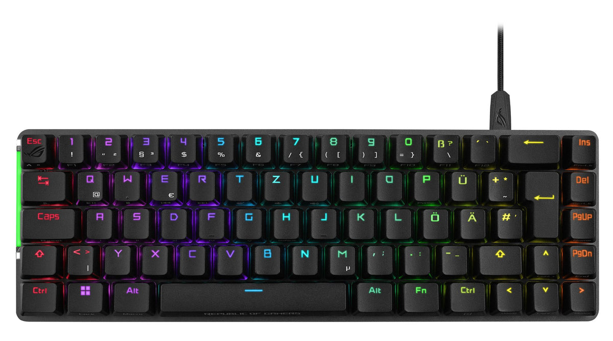ROG Falchion Ace 65% compact gaming keyboard with pre-lubed ROG NX mechanical switches with ROG switch stabilizer, PBT doubleshot keycaps,…