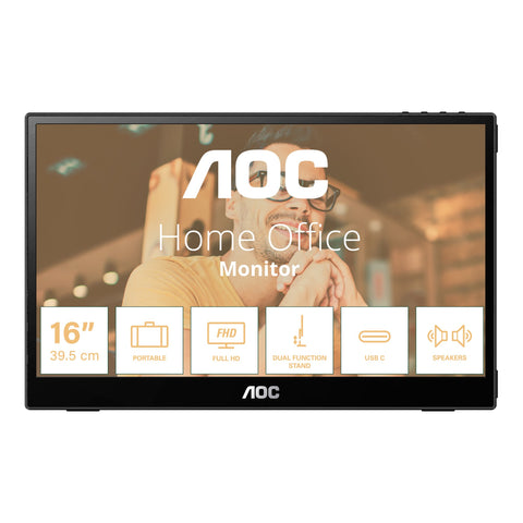 Productivity at your fingertips with the portable, 10-point touch-sensitive USB-C display 16T3E AOC's 16T3E expands your working and gaming space in…