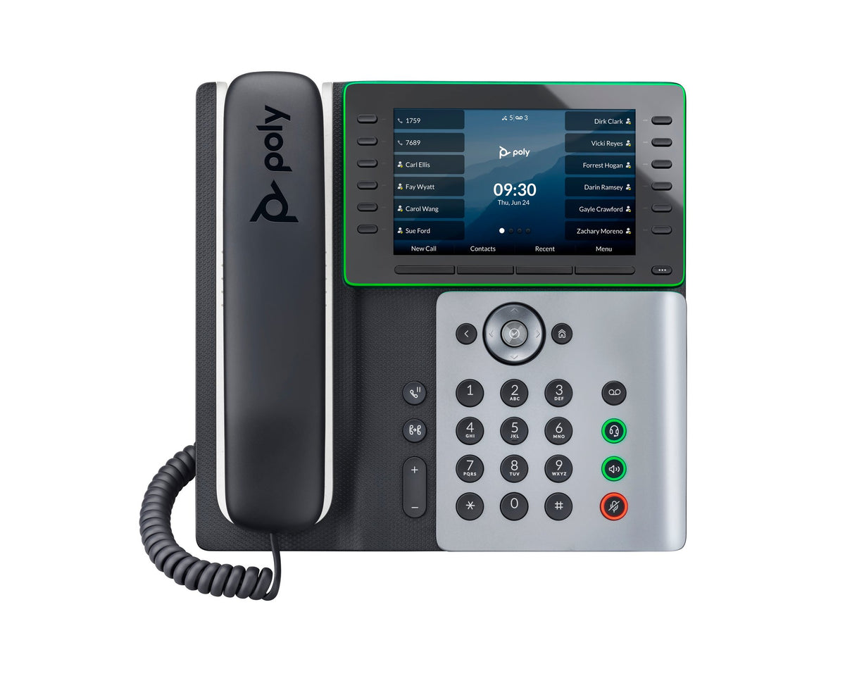 HP POLY EDGE E550 IP PHONE, NOISEBLOCK AI AND ACOUSTIC FENCE, USB-C, BLUETOOTH/WIFI