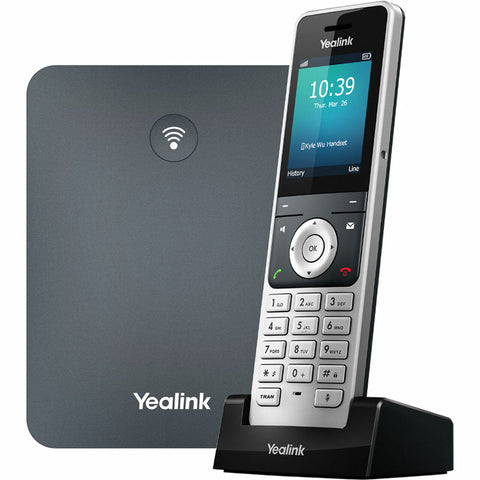 YEALINK (W76P) HIGH PERFORMANCE DECT IP PHONE SYSTEM W/HANDSET & BASE STATION,2.4" SCREEN