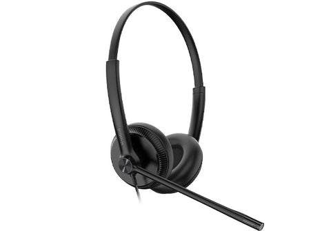 YEALINK YHS34 STEREO WIDEBAND HEADSET, LEATHER CUSHIONS - FOR YEALINK IP PHONES