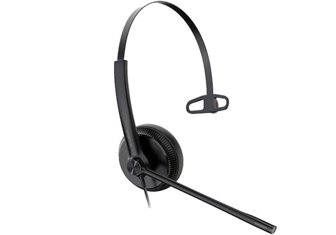 YEALINK YHS34 MONO WIDEBAND HEADSET, LEATHER CUSHIONS - FOR YEALINK IP PHONES
