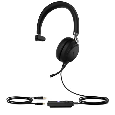 YEALINK WIRED (UH38) MS MONO HEADSET,NOISE CANCELLING MIC,LEATHER,BLUETOOTH & USB-A